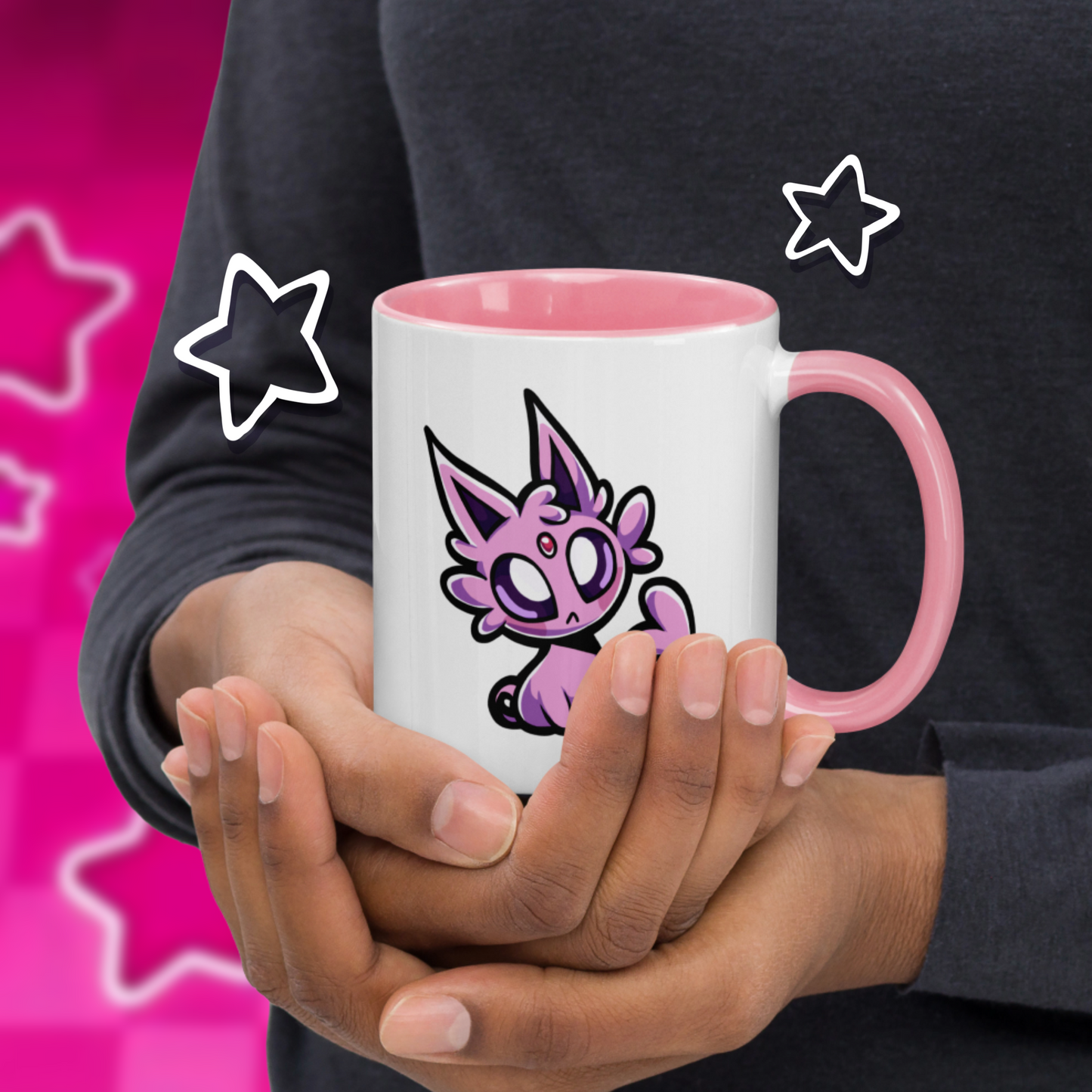Pink eeveeloutions mug